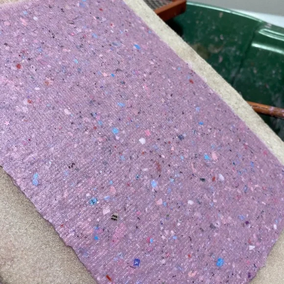 Recycled Paper Notecards Artisanal pink purple 10 + 11 envelopes - Picture 11 of 15